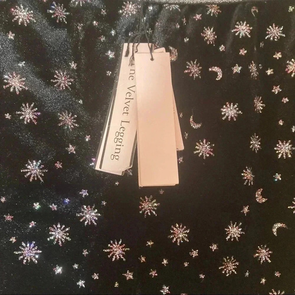 NWT Victoria’s Secret The Velvet Legging stars moon black leggings - Picture 5 of 7